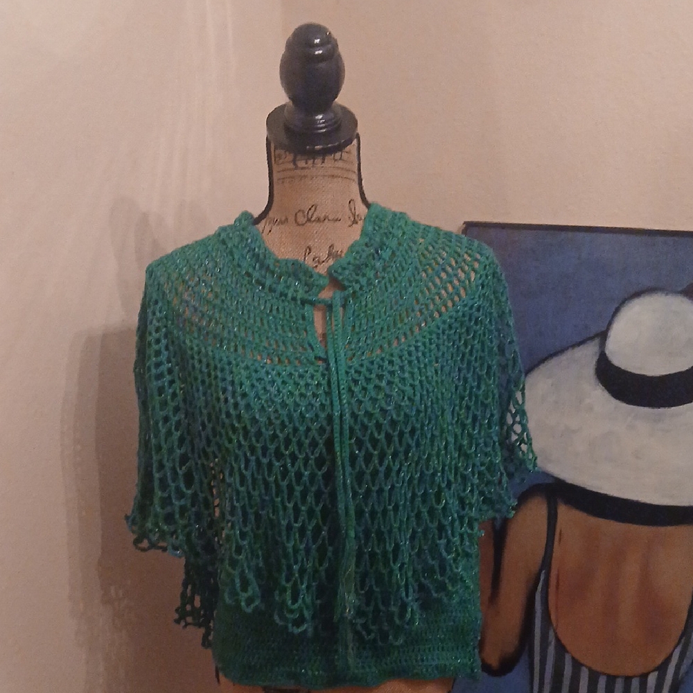 BCBGirls Green Poncho Top